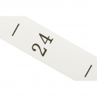 Размерники полиэстер 24 белый 10х25 мм ТВ в рул. 300 шт