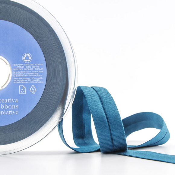 Косая бейка хлопок, 20 мм, 20 м, цвет 43, темно-зеленый