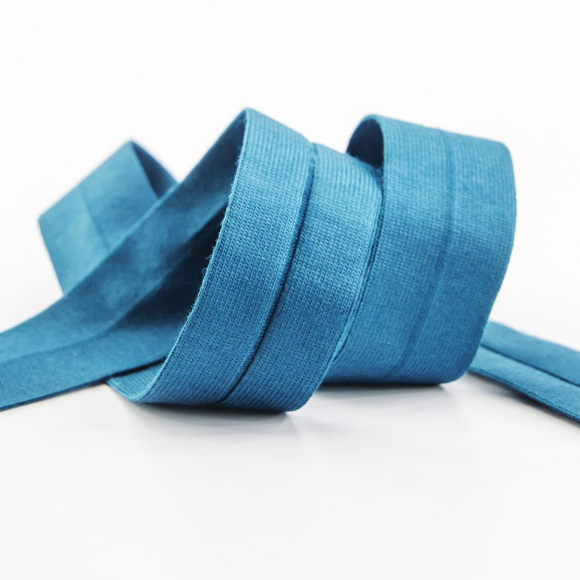 Косая бейка хлопок, 20 мм, 20 м, цвет 43, темно-зеленый