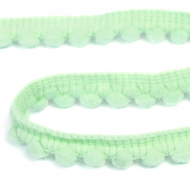 Тесьма с помпонами арт.TBY-PP06 шир.12мм цв.199 мятный уп.22,85м