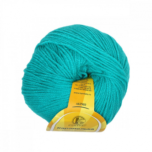 Пряжа для вязания КАМТ Карамелька (100% акрил) 10х50г/175м цв.083 нефрит Пряжа для вязания КАМТ Карамелька (100% акрил) 10х50г/175м цв.083 нефрит