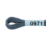 Нитки для вышивания Gamma мулине (0820-3070) 100% хлопок 24 x 8 м цв.0971 т.серый