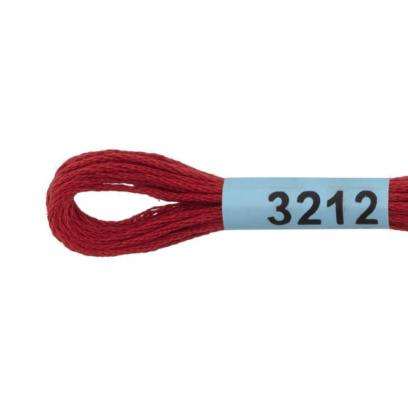 Нитки для вышивания Gamma мулине (3173-6115) 100% хлопок 24 x 8 м цв.3212 св.бордовый