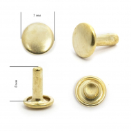 Хольнитены TBY.1016 двухсторонние 7х7 (7мм) цв. золото уп. 500шт