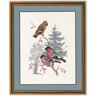 7733_Набор для вышивания "Снигири и свиристель"