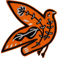 Термоаппликация "Птица оранжевая большая"