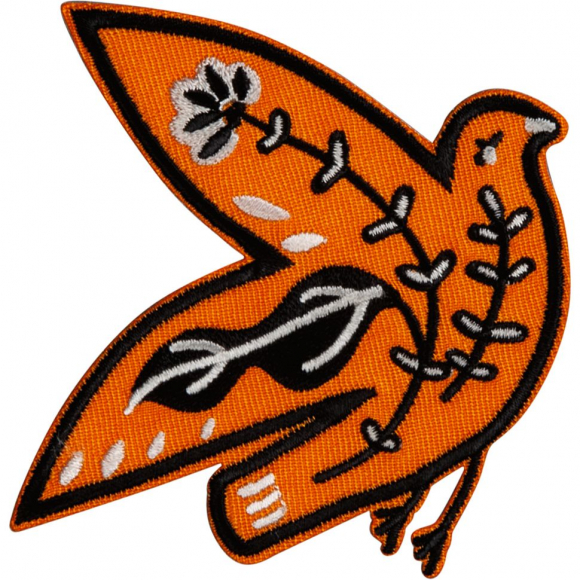 Термоаппликация "Птица оранжевая большая"