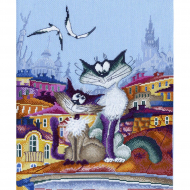 33427_Набор для вышивания "Кошачьи нежности" по рисунку А. Майской