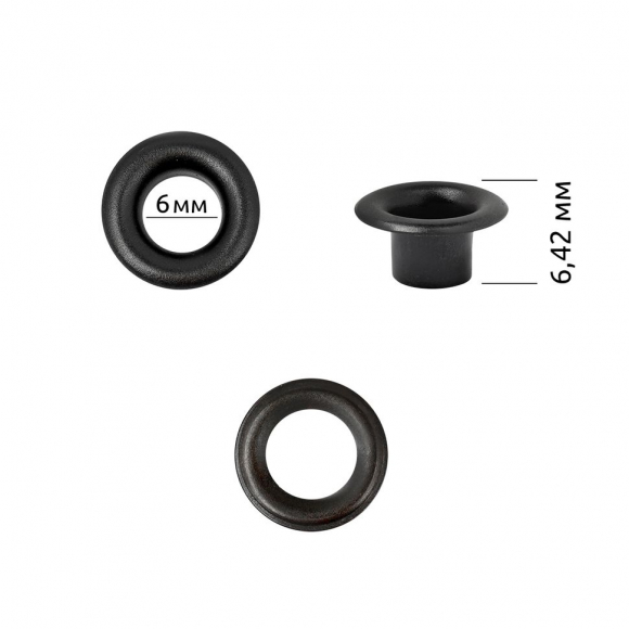 Люверсы сталь New Star №4 (? 6мм, h 6,42мм) цв.оксид уп.250шт