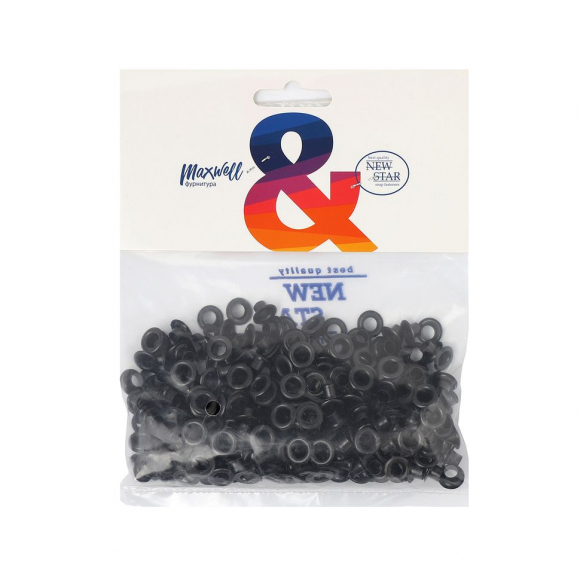 Люверсы сталь New Star №4 (? 6мм, h 6,42мм) цв.оксид уп.250шт