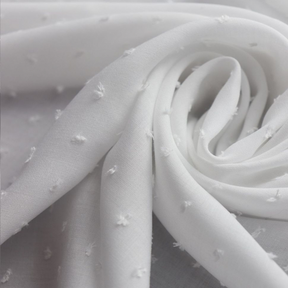 Ткань Штапель 80 г/м? 100% вискоза шир.145 см арт.Р.14810.01 цв.01 белый уп.25м