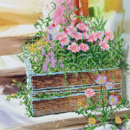 Схема на холсте АБРИС АРТ арт. AC-330 Дачное крылечко 30х30 см