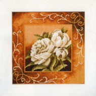 Набор для вышивания LANARTE арт.PN-0008107 Large Peonies in Sepia 25х25 см