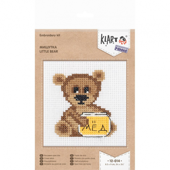 Набор для вышивания KLART арт. 12-014 Мишутка 8,5х9 см