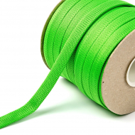 Шнур плоский полиэфир 12-15мм арт. 06с2341 цв.яблочно-зеленый уп.50м