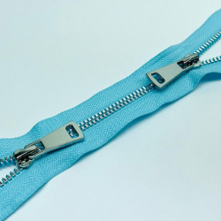 Молния трактор №5 Premium два замка 95см никель D544 нежно голубой