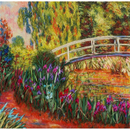 Набор для вышивания PANNA Живая картина арт. JK-2058 Ирисы у пруда 25х25 см