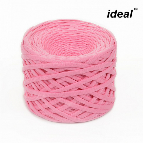 Пряжа Ideal трикотажная лицевая 100м, 350-380 г, ширина 7-9мм цв. камелия