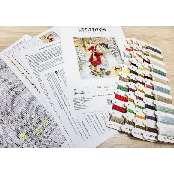 Набор для вышивания LETI арт. L8057 Зимние игры 26х32 см