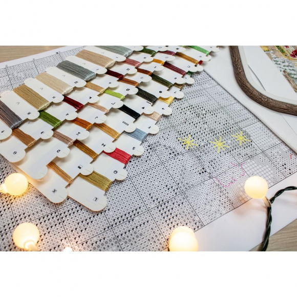 Набор для вышивания LETI арт. L8057 Зимние игры 26х32 см