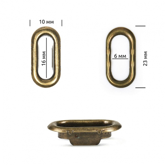 Люверс для бейсболок арт.TBY-6162019-6 разм 6х16мм цв.антик уп.50шт Люверс для бейсболок арт.TBY-6162019-6 разм 6х16мм цв.антик уп.50шт