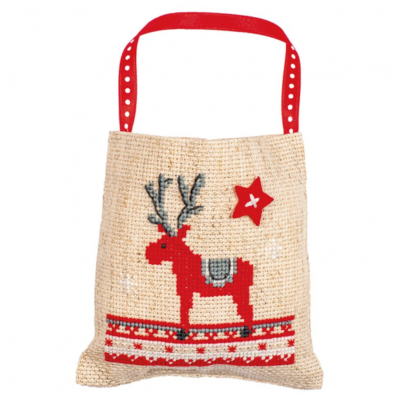 182129_Набор для вышивания мешочка "Рождественские зверушки"
