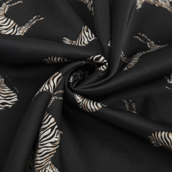 Ткань шелк Армани 90 г/м? 97% пэ, 3% спандекс шир.148 см арт.Р.50535.01 черный рул.25м