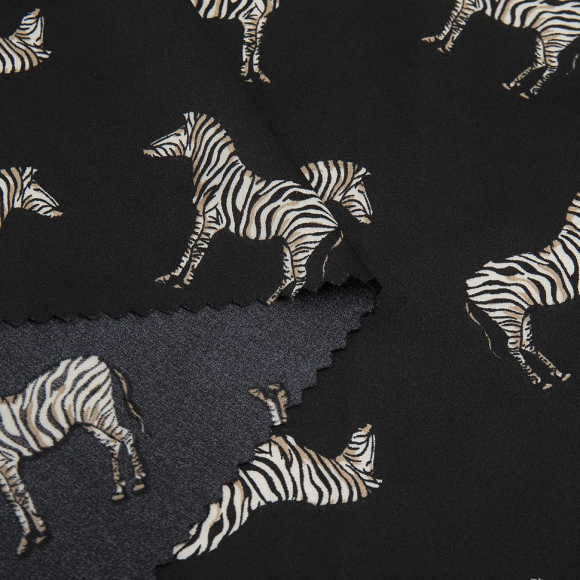 Ткань шелк Армани 90 г/м? 97% пэ, 3% спандекс шир.148 см арт.Р.50535.01 черный рул.25м