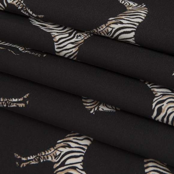 Ткань шелк Армани 90 г/м? 97% пэ, 3% спандекс шир.148 см арт.Р.50535.01 черный рул.25м