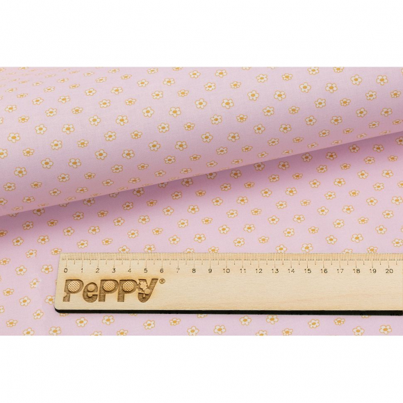 Ткань для пэчворка PEPPY Бабушкин Сундучок 140 г/м? 100% хлопок цв.БС-42 ромашки розовый уп.50х55 см