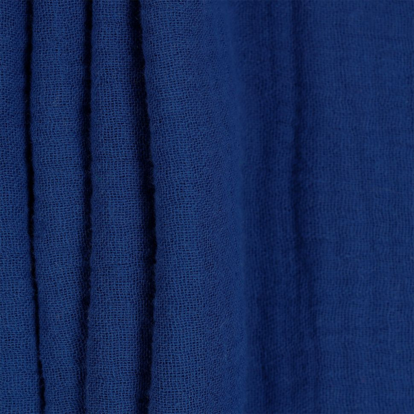 Ткань Муслин 125 г/м? 100% хлопок шир.130 см арт.TBY.Mus.24723.27 цв.27 синий уп.1м