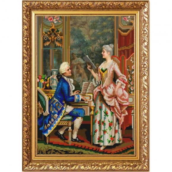 Рисунок на ткани (Бисер) КОНЁК арт. 1215 Урок пения 29х39 см