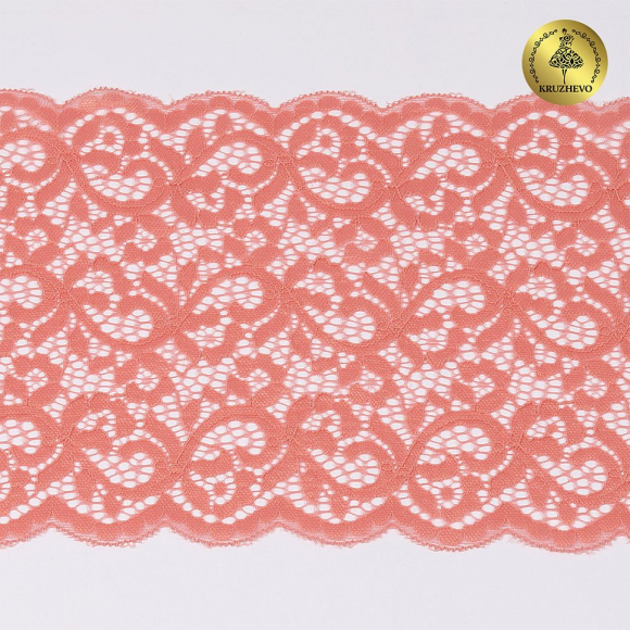 Кружево-стрейч KRUZHEVO арт.TBY.L1672 шир.180мм цв.154 розовый персик уп.25м