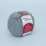 Пряжа для вязания ТРО Кроха (20% шерсть, 80% акрил) 10х50г/135м цв.0059 мышонок