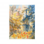 Набор для вышивания РТО арт.М873 Осень 20,5х27 см