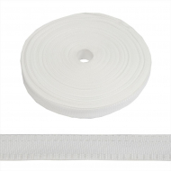 Тесьма брючная (полиэфирная) двухсторонняя арт.4316 шир.15мм цв.белый уп.50м А