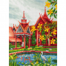 Кристальная мозаика на подрамнике ФРЕЯ арт.ALPD-061 Путешествие в Камбоджу 30х40 см