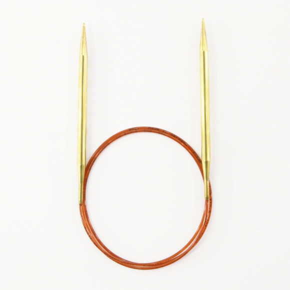 23643_Спицы круговые позолоченные с удлиненным кончиком, №6,5, 100 см
