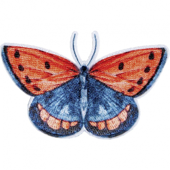 159956_Термоаппликация "Красно - синяя бабочка"