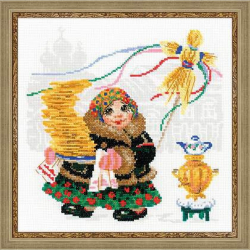 Набор для вышивания РИОЛИС арт.1518АС Масленица. Блины 25х25 см