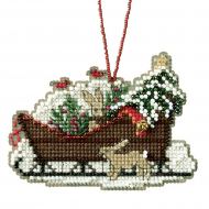 Набор для вышивания бисером MILL HILL Лесные сани 5х9 см