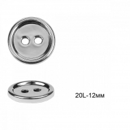 Пуговицы пластиковые C-NE72 цв.серебро 20L-12мм, 2 прокола, 36шт