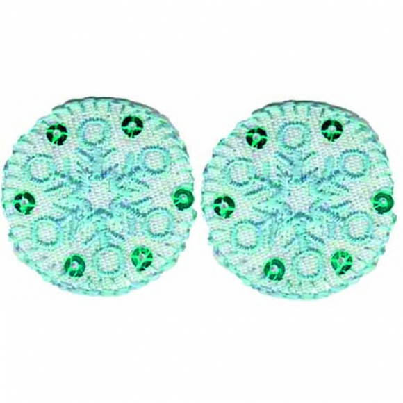 Термоаппликации HKM "Button mit Schneeflocke hellblau"
