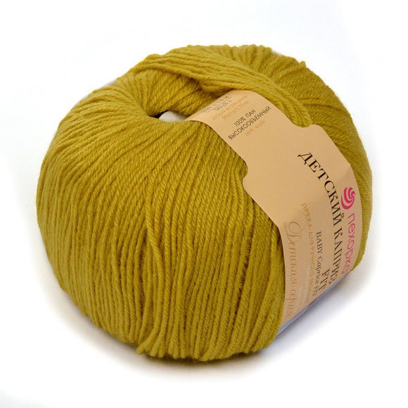 Пряжа для вязания ПЕХ Детский каприз Fit (100% акрил) 5х50г/225м цв.037 липа