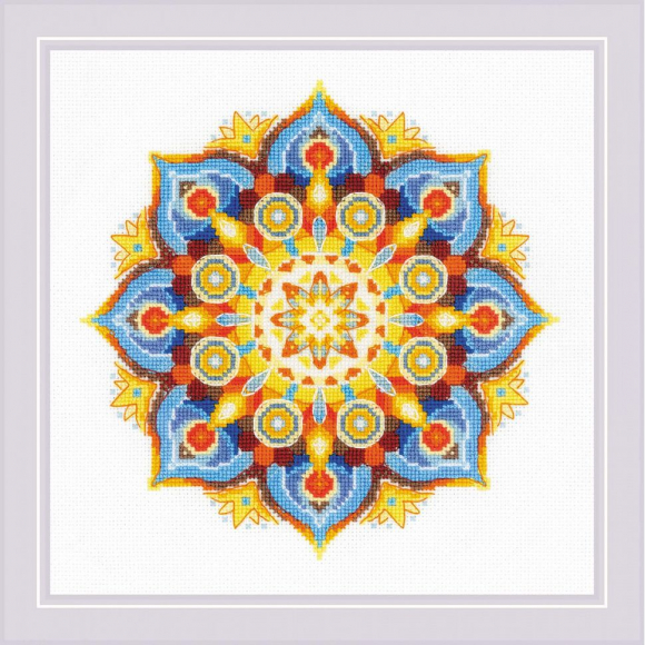Набор для вышивания РИОЛИС арт.1963 Мандала «Энергия» 20х20 см