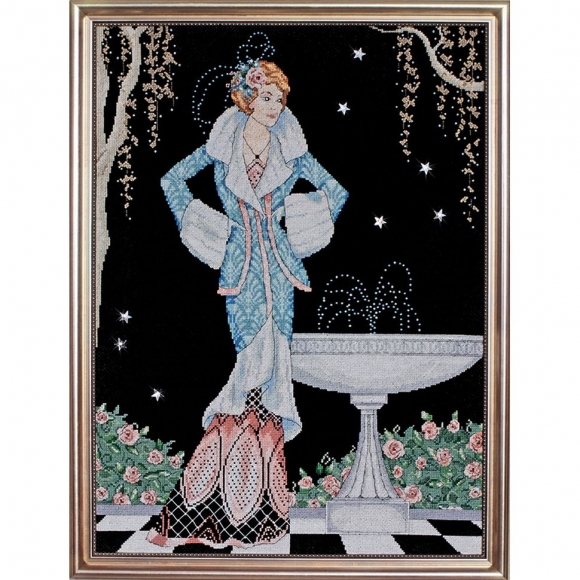 Набор для вышивания DESIGN WORKS арт.2797 Полуночный фонтан 38х53 см