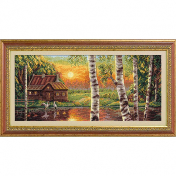 Набор для вышивания PANNA арт. PS-1226 Журавли на закате 38,5х18 см