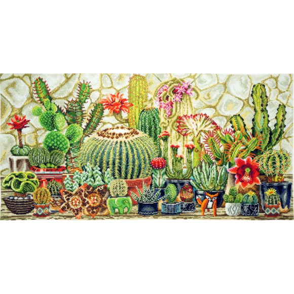 Набор для вышивания МАРЬЯ ИСКУСНИЦА арт.11.002.11 Кактусы 60х30 см