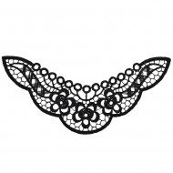 Кружевная вставка арт.TR.1371 220х120мм цв.2 черный уп.10шт
