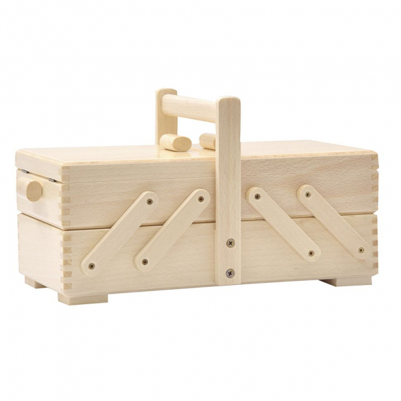 175395_Шкатулка для рукоделия, бук, 2 этажа, светлый 175395_Шкатулка для рукоделия, бук, 2 этажа, светлый